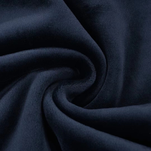 Men's casual Cotton embroidery Plush Long sleeve round neck Sweatshirt dark blue 1879