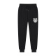 Men's casual Cotton Tiger Head Silver Thread embroidered small label classic loose pants Black 0241