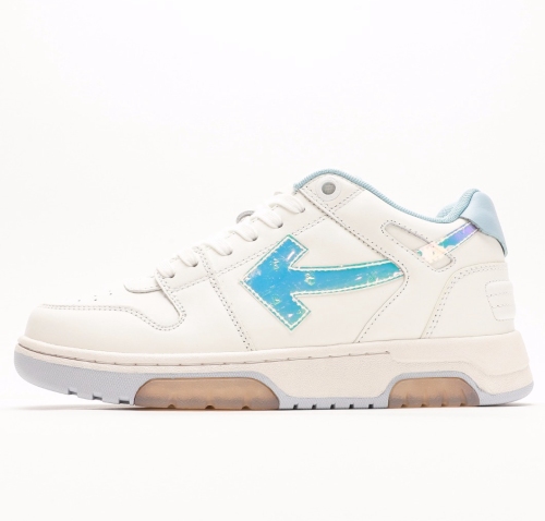 original Out Of Office OOO Low Tops White Iridescent Blue