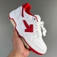 Out Of Office OOO Low Tops White RED