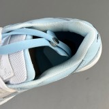 Out Of Office Calf Leather White Baby Blue