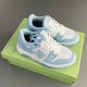 Out Of Office Calf Leather White Baby Blue