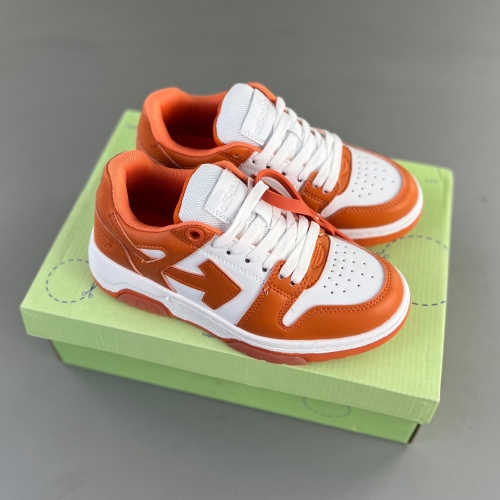 Out Of Office OOO Low Tops White Orange
