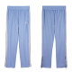 Men's casual Cotton Print Loose fitting pants light purple 8118
