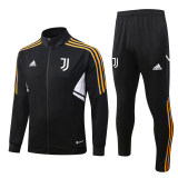 adult Juventus F.C. 2023-2024 Mens Soccer Jersey Quick Dry Casual long Sleeve trousers suit black