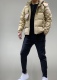Men's winter embroidery thickened warm Down jacket apricot 99840