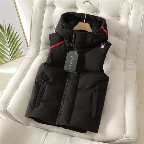 Men's winter thickened warm Print Down vest black CF211