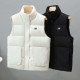 Men's winter thickened warm embroidery Down vest black