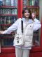 unisex winter thickened warm embroidery Down vest white