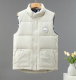 unisex winter thickened warm embroidery Down vest white