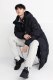 unisex winter thickened warm Long down jacket black D2181