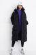 unisex winter thickened warm Long down jacket black D2181