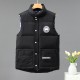 unisex winter thickened warm embroidery Down vest black