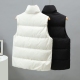 Men's winter thickened warm embroidery Down vest black