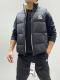 unisex winter thickened warm embroidery Down vest black