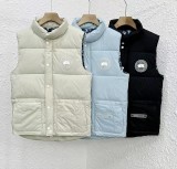 unisex winter thickened warm embroidery Down vest white