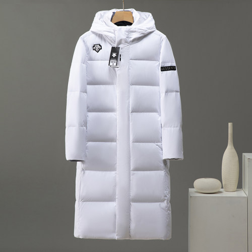 unisex winter thickened warm Long down jacket White D2181