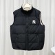 unisex winter thickened warm embroidery Down vest black