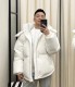 unisex winter thickened warm Down jacket white 8808