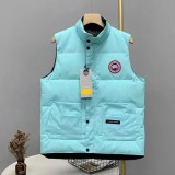 unisex winter thickened warm embroidery Down vest white