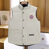 unisex winter thickened warm embroidery Down vest white