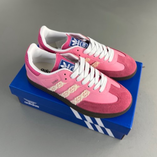 women's Samba White Pink Board shoes