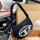 Women's original Drilling buckle handbag black 20CMX6CMX13CM