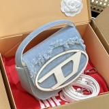 Women's original denim handbag blue 20CMX6CMX13CM