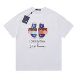 slippers pattern 23SS adult 100% Cotton casual Print short sleeved Crewneck t shirt Tees Clothing oversized