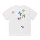 butterfly pattern 23SS adult 100% Cotton casual Print short sleeved Crewneck t shirt Tees Clothing oversized white