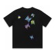 butterfly pattern 23SS adult 100% Cotton casual Print short sleeved Crewneck t shirt Tees Clothing oversized black