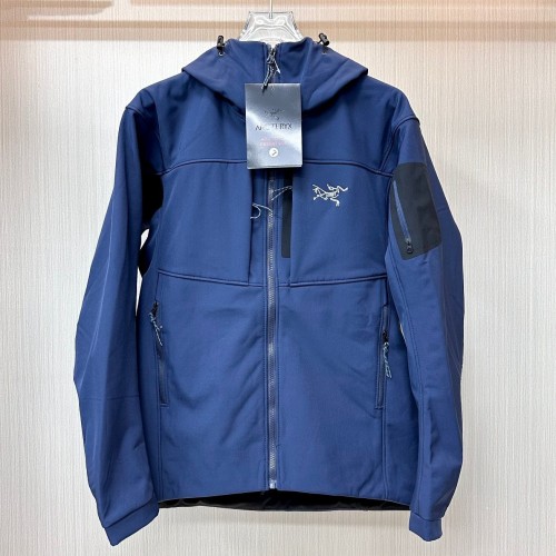 unisex autumn winter casual embroidery Long sleeve Jacket blue