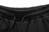 Men's casual Cotton jacquard  Loose fitting Plush Warm pants black 8688