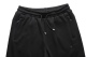 Men's casual Cotton embroidery Loose fitting Plush Warm pants black 9966