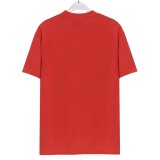 23SS adult Cotton casual Alphabet Print short sleeved Crewneck t shirt Tees Clothing oversized red 8252