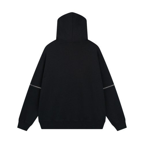 Men's original casual Cotton Alphabet Print  high elasticity Long sleeve hoodie black 621