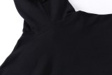 Men's original casual Cotton Alphabet Print  high elasticity Long sleeve hoodie black 621
