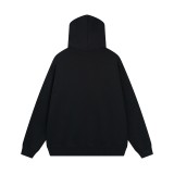 Men's original casual Cotton Alphabet Print high elasticity Long sleeve hoodie black 620