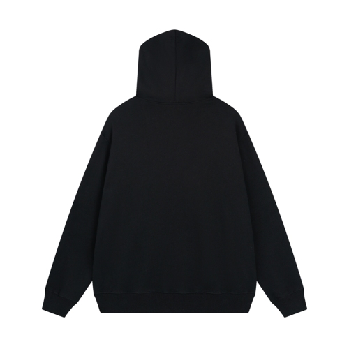 Men's original casual Cotton Alphabet Print high elasticity Long sleeve hoodie black 620