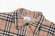 unisex casual Classic Plaid print Long sleeve berber Fleece Jacket Brown K740