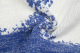Men's casual Cotton cloud jacquard Long sleeve round neck sweater blue K736