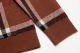 unisex casual classics Cotton Plaid jacquard Long sleeve Cardigan sweater brown K717