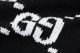 unisex casual Cotton Alphabet jacquard Long sleeve Cardigan sweater Black K726