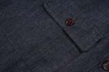 Men's casual Cotton Alphabet print Long sleeve Denim shirt black N101