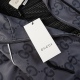 Men's casual Cotton print Long sleeve zipper Jacket Tracksuit set grey T812