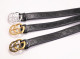 Men's Genuine Leather 37mm slide buckle Belt 105-125cm