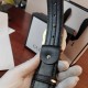 Men's Genuine Leather 38mm slide buckle Belt Green105-125cm