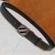 Men's Genuine Leather 35mm Double Buckle slide buckle Belt 105-125cm 6017
