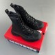 Trewave Thick Sole High Top Martins boots black