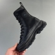 Trewave Thick Sole High Top Martins boots black